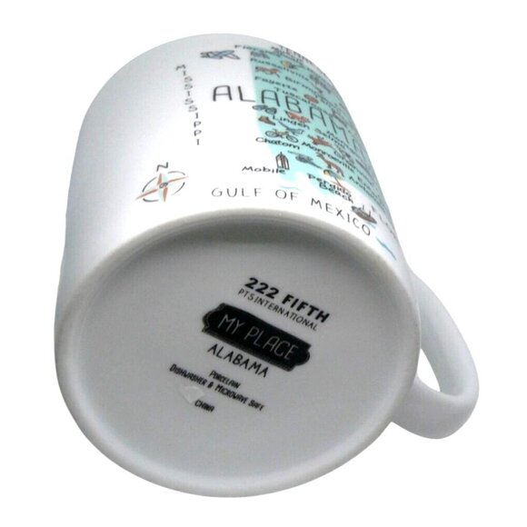 Alabama State Gulf of Mexico Porcelain Coffee Tea Mug 26 Oz 222 Fifth My Place - Picture 3 of 7